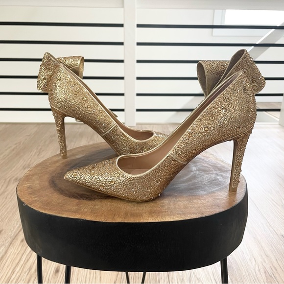 NWT 6.5 7.5 bow INC International concepts sparkly heels - Picture 11 of 13